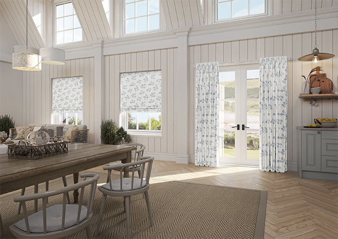 Loralei, Blue Mist - Motorised Roman Blind - Image 6